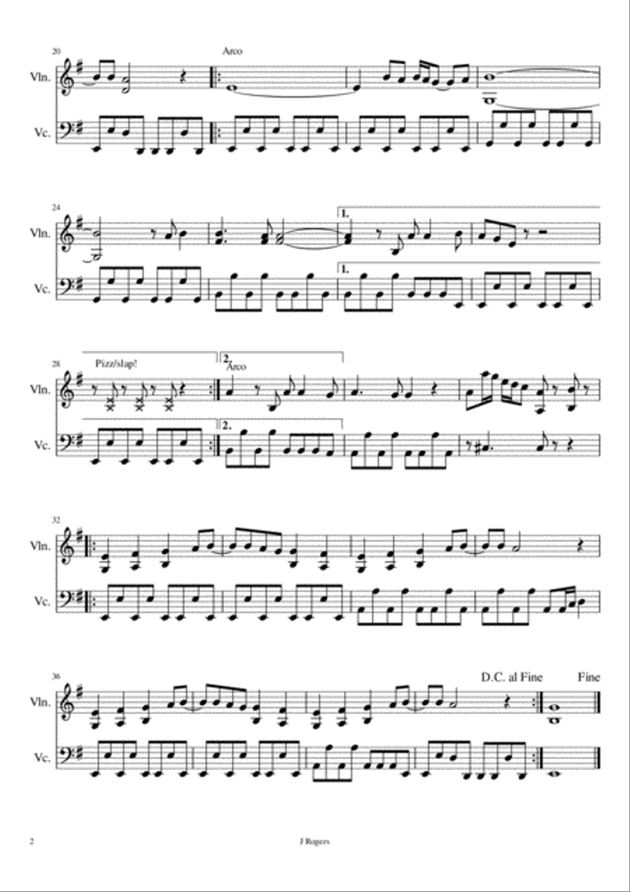 I Was Made For Lovin' You String Duet scores gallery preview page 2