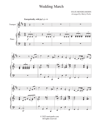 Book cover for Wedding March (Trumpet-Piano)