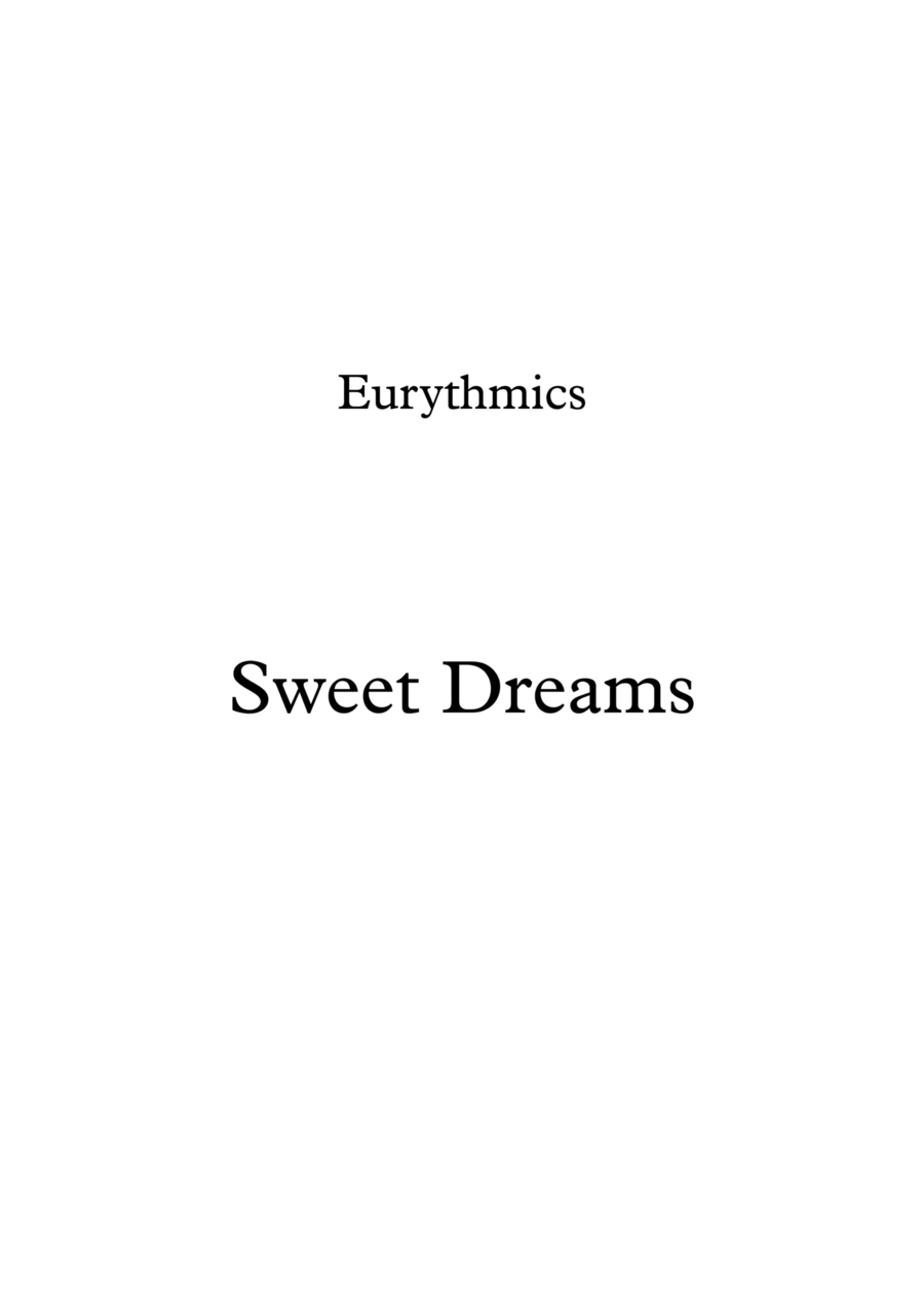 Sweet Dreams (are Made Of This) Sweet Dreams (are Made Of This) String Quartet scores gallery preview page 1