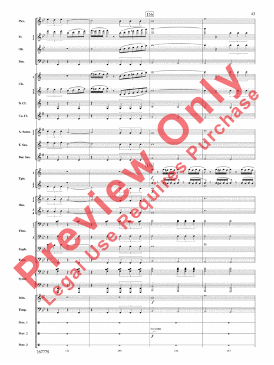 Soaring with John Williams Concert Band scores gallery preview page 44