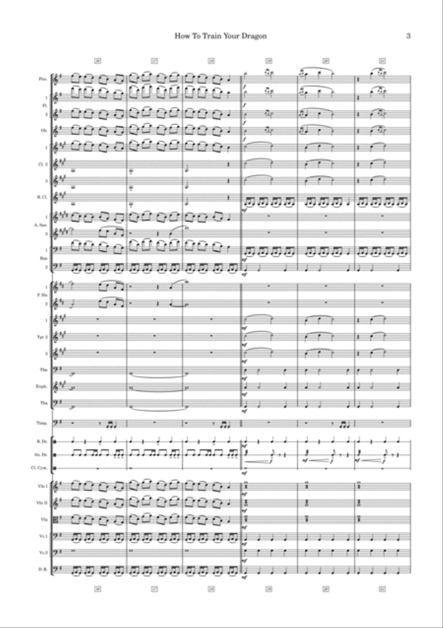 How To Train Your Dragon Full Orchestra scores gallery preview page 3