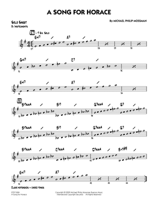 A Song for Horace - Bb Solo Sheet