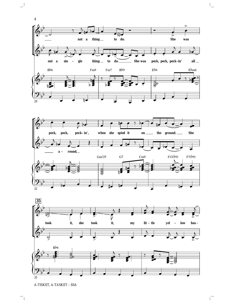 A-Tisket, A-Tasket SSA scores gallery preview page 4