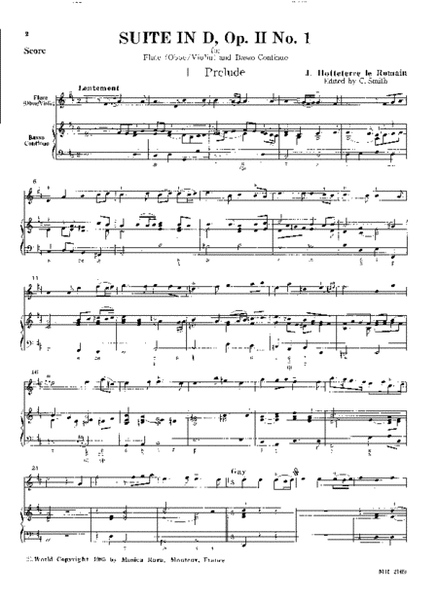 Suite in D major Op. 2 No. 1