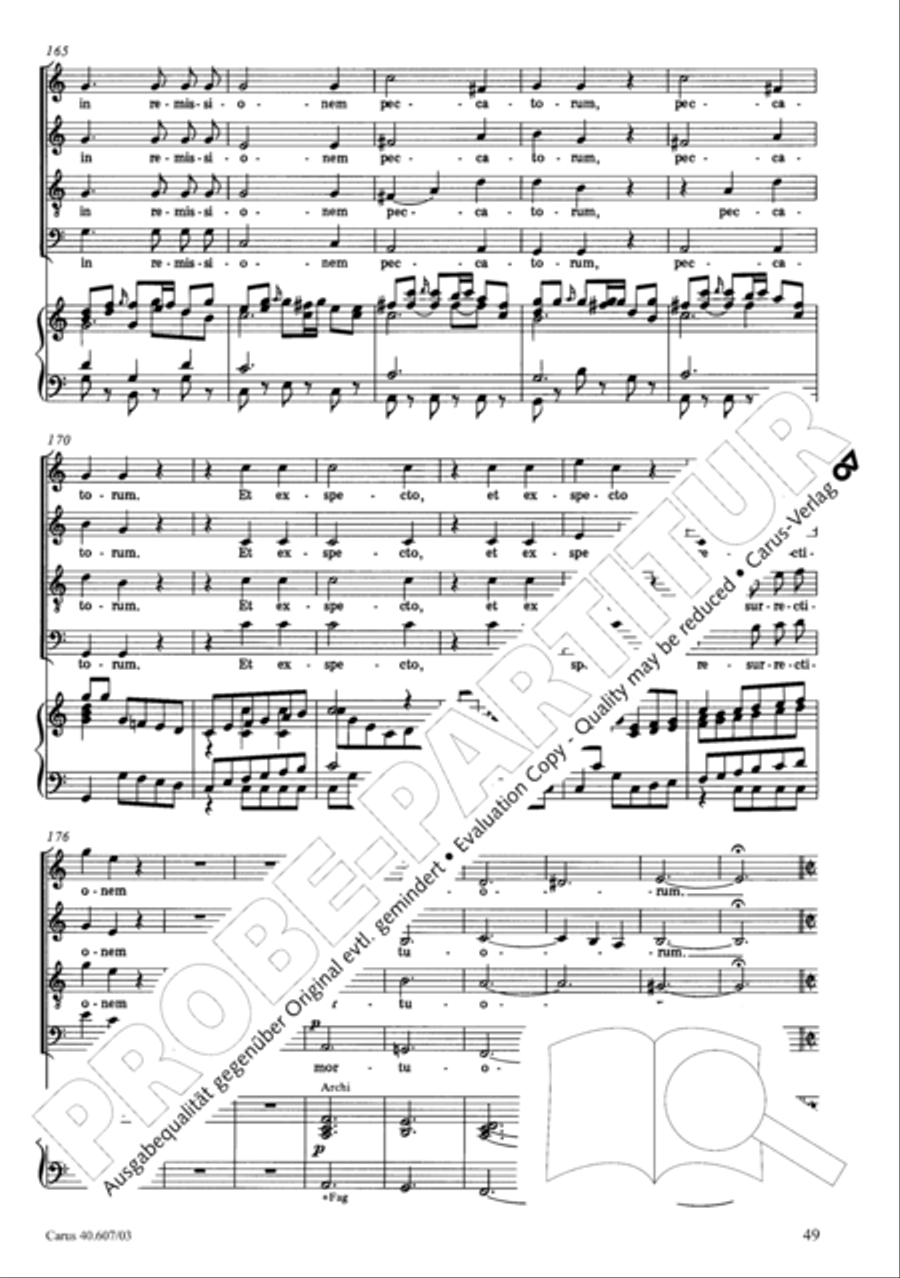 Mass in time of war (Missa in tempore belli) 4-Part scores gallery preview page 56