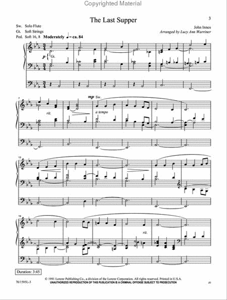 In the Upper Room In the Upper Room Organ Solo scores gallery preview page 2