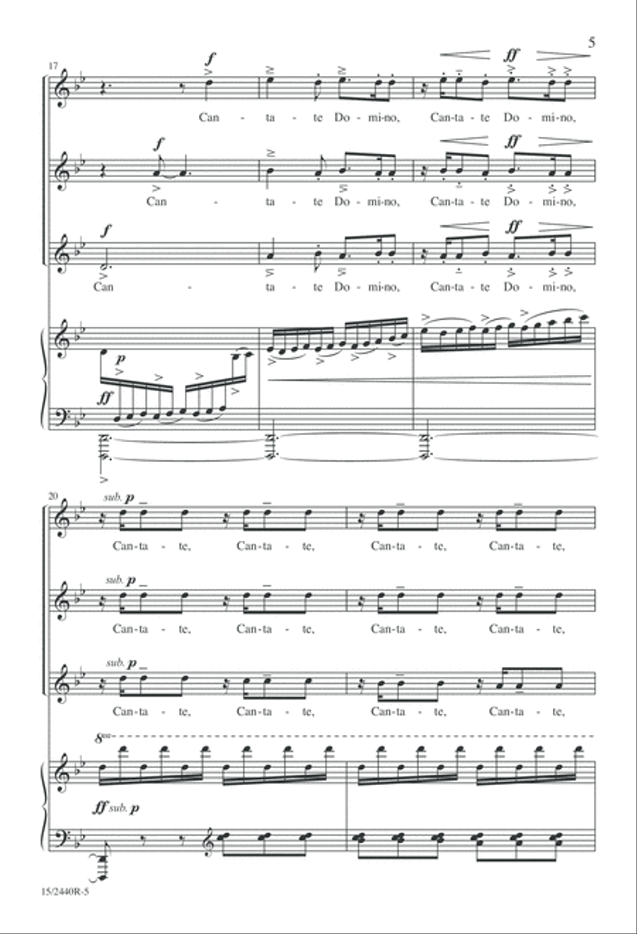 Cantate Domino SSA scores gallery preview page 5