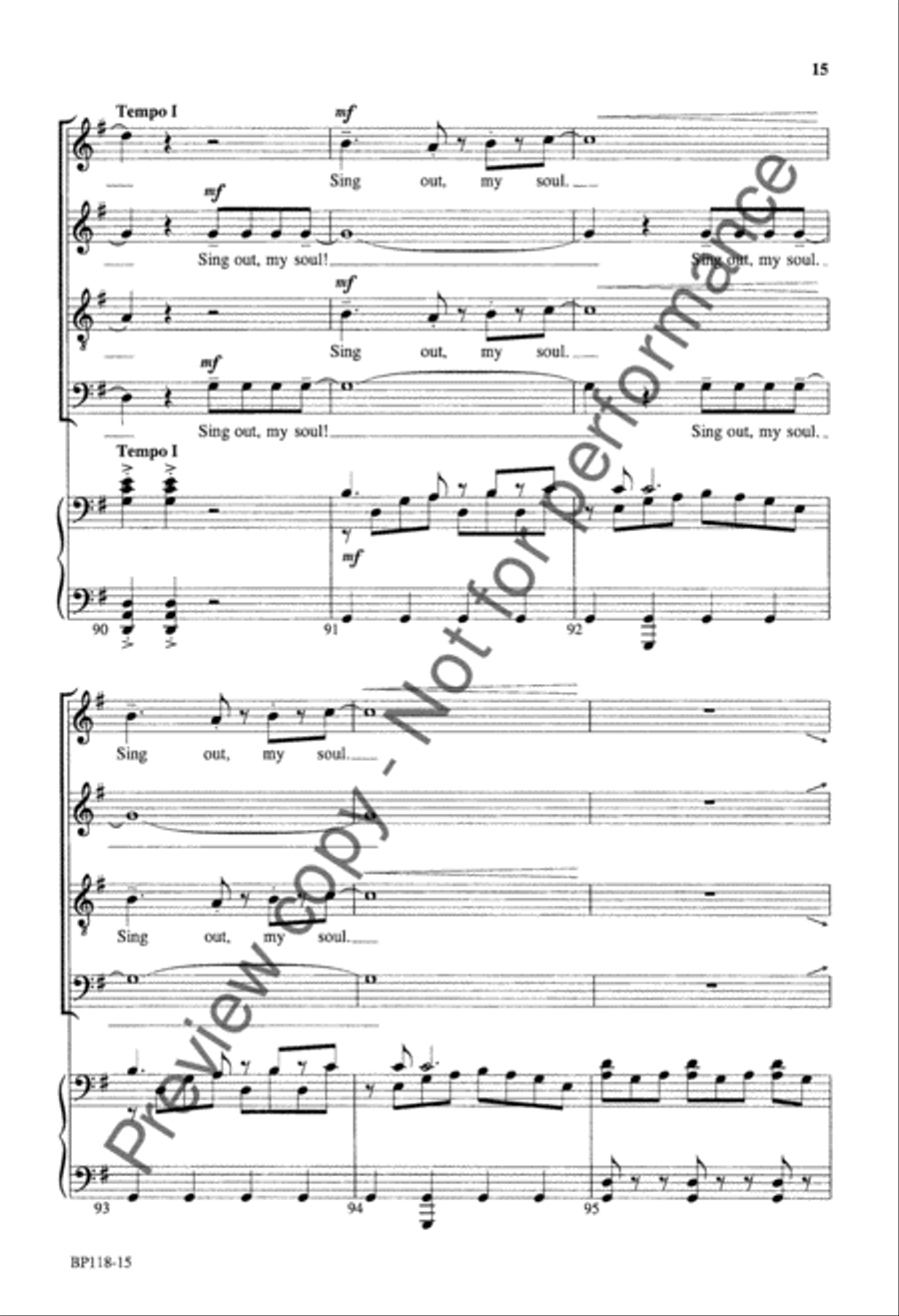 Sing Out, My Soul (SATB) Sing Out, My Soul (SATB) 4-Part scores gallery preview page 16