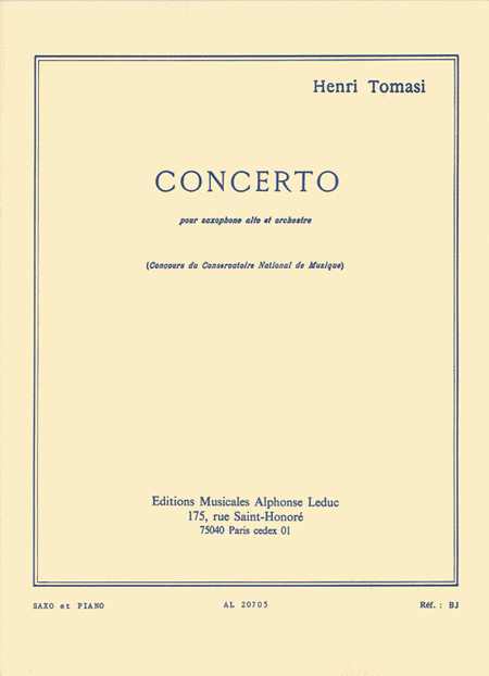 Concerto(saxophone Orchestre) Saxophone Et Piano