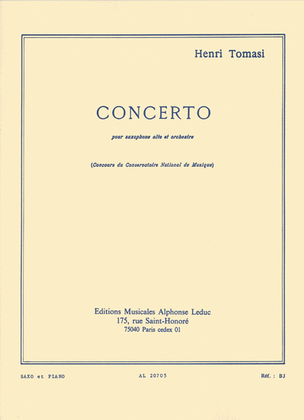 Book cover for Concerto(saxophone Orchestre) Saxophone Et Piano