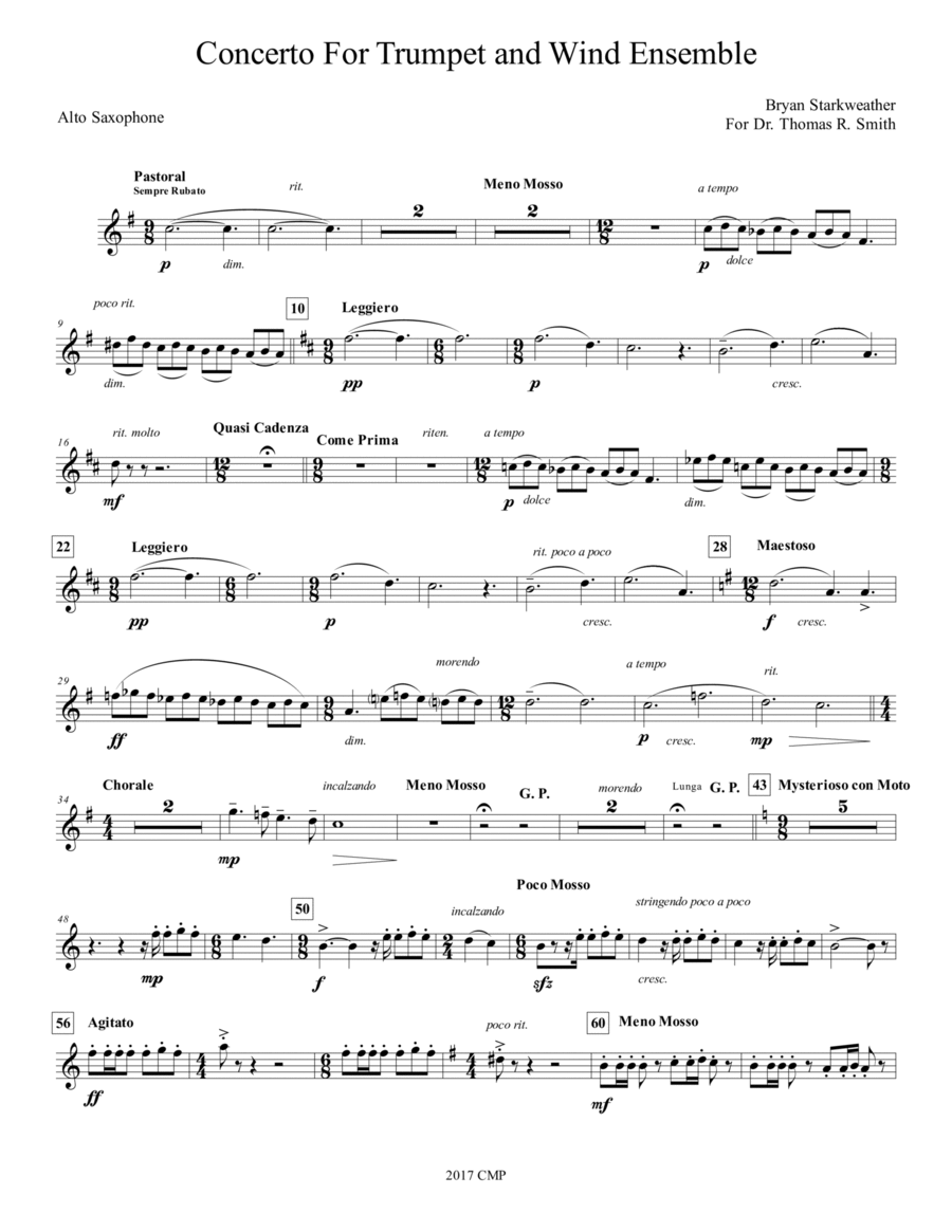 Concerto for Trumpet and Wind Ensemble - Complete Parts Concert Band scores gallery preview page 1