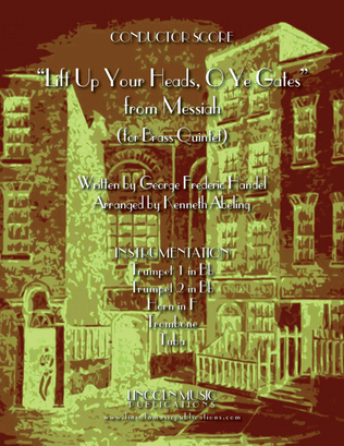Book cover for Lift Up Your Heads, O Ye Gates - from Messiah (for Brass Quintet & optional Organ)