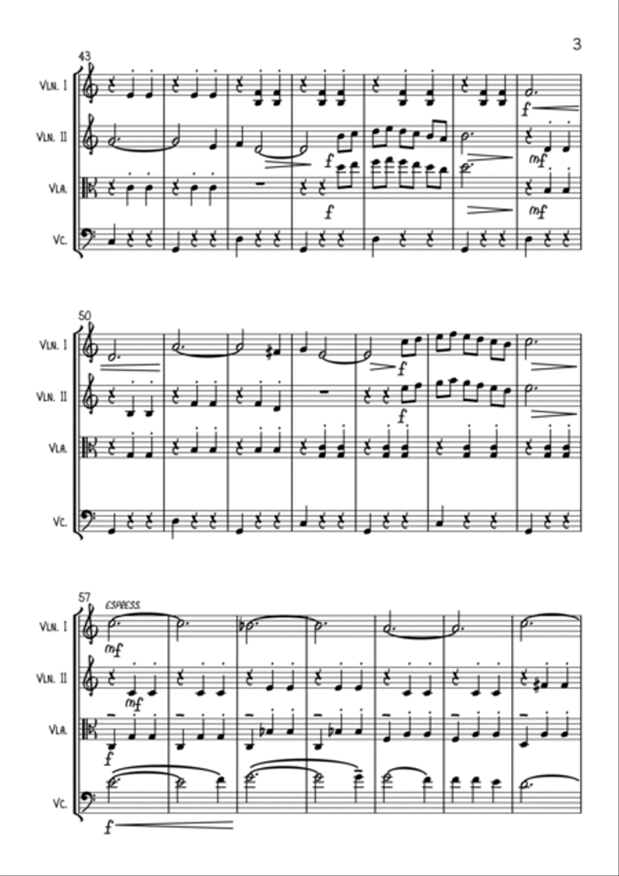 Delilah String Quartet scores gallery preview page 3