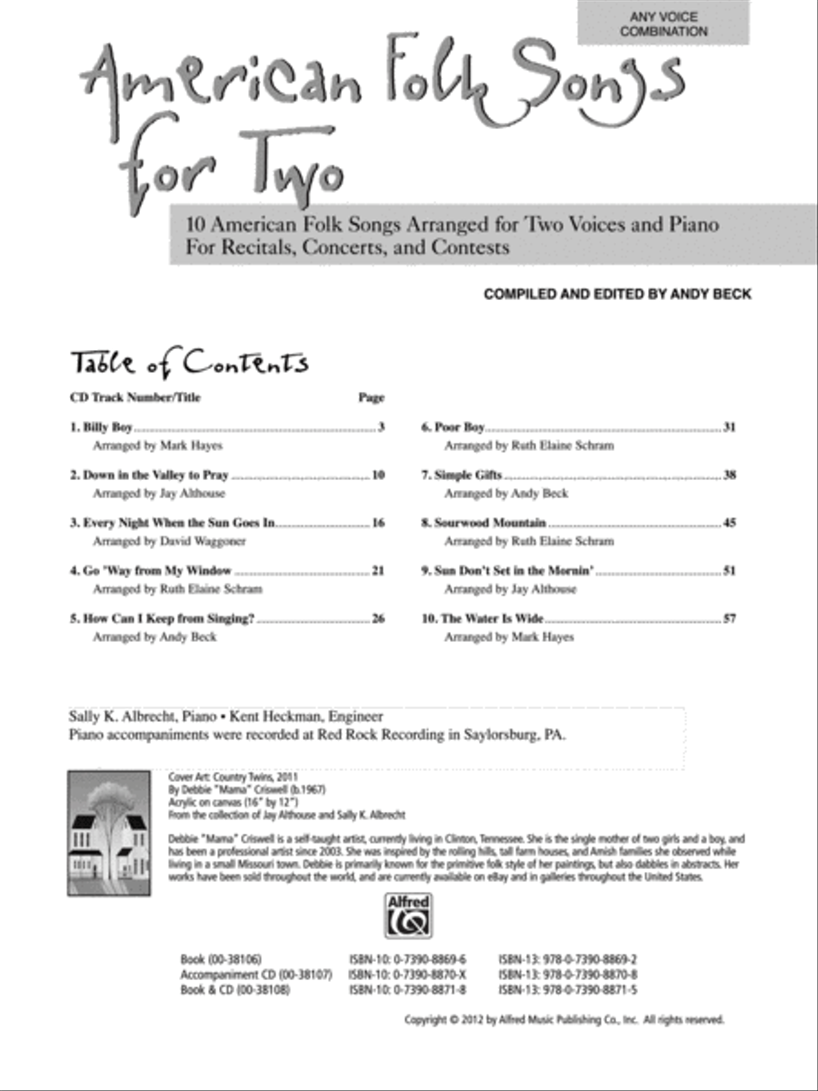American Folk Songs for Two Small Ensemble scores gallery preview page 2