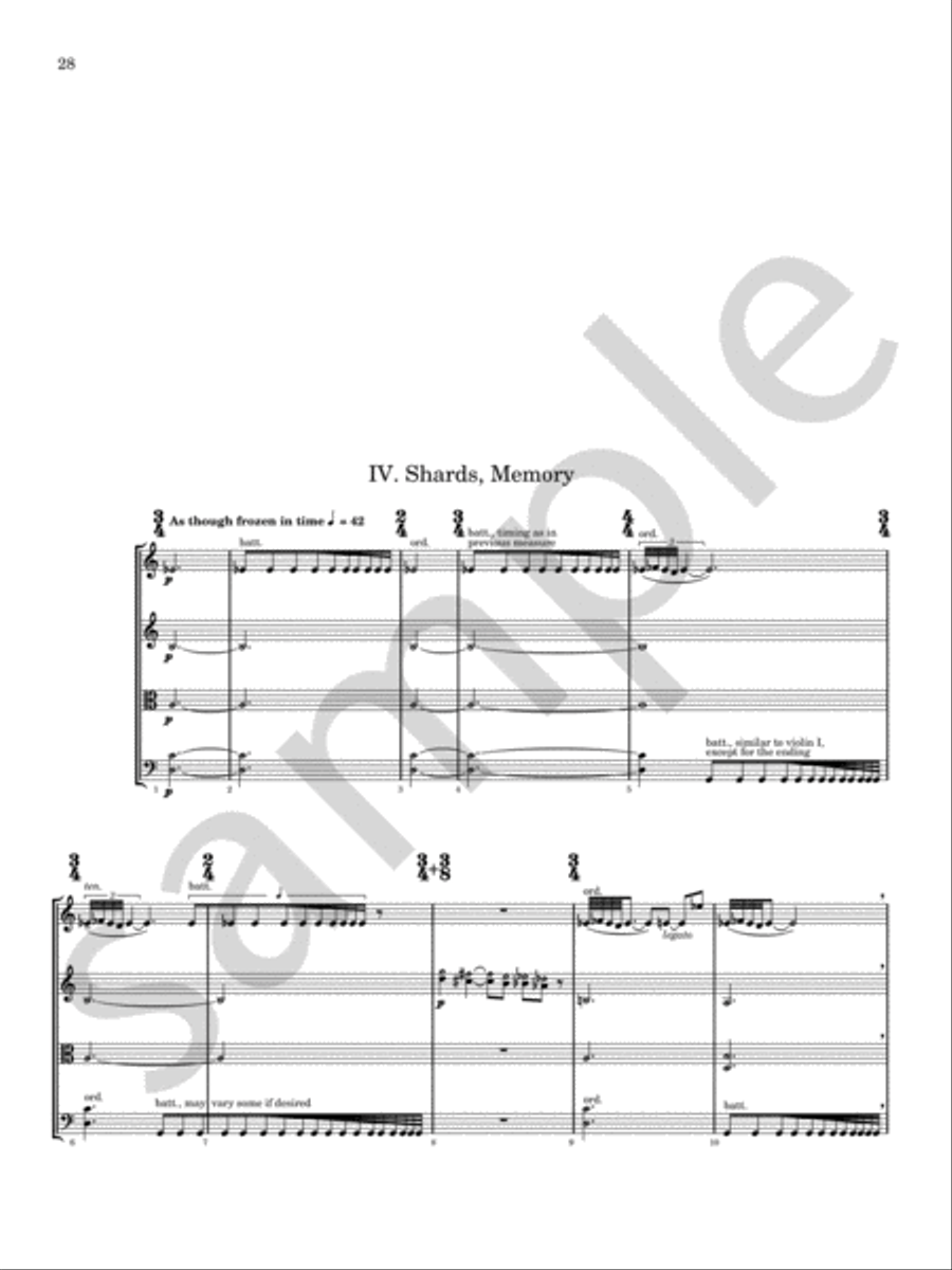 Glitter, Doom, Shards, Memory Chamber Music scores gallery preview page 17