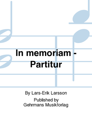 In memoriam - Partitur