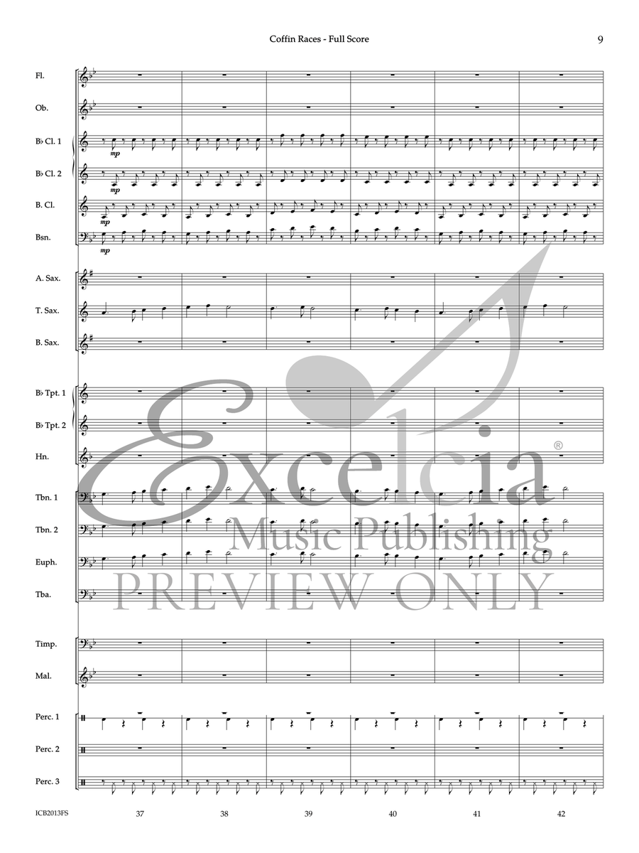 Coffin Races (Score) Coffin Races (Score) Concert Band scores gallery preview page 9