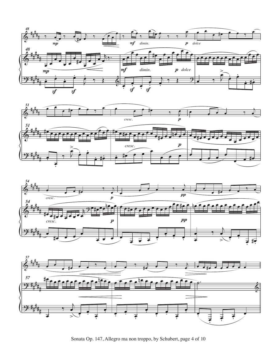Sonata in B major, Opus 147, I. Allegro ma non troppo Chamber Music scores gallery preview page 5