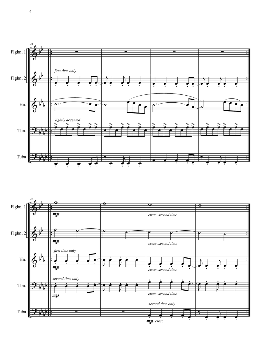 Viva La Vida - Full Score Brass Quintet scores gallery preview page 3