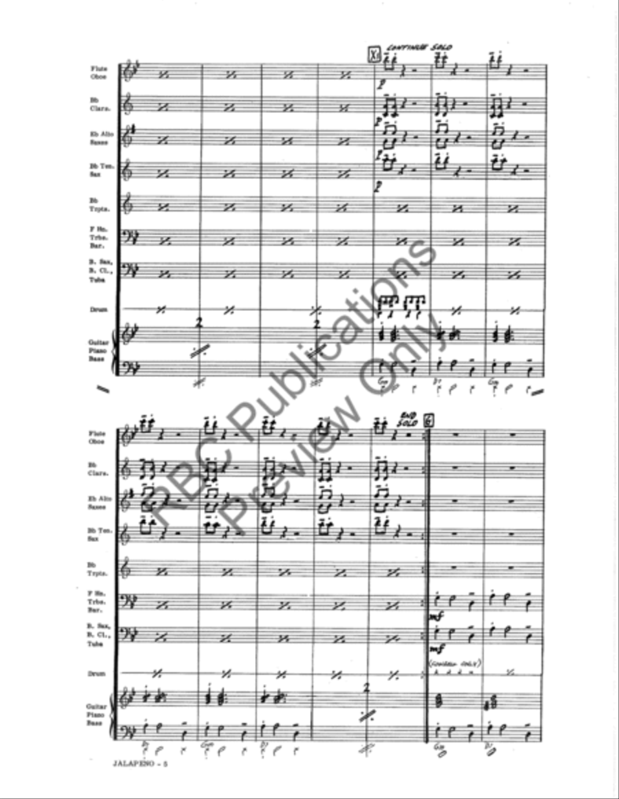 Jalapeno Jazz Ensemble scores gallery preview page 7
