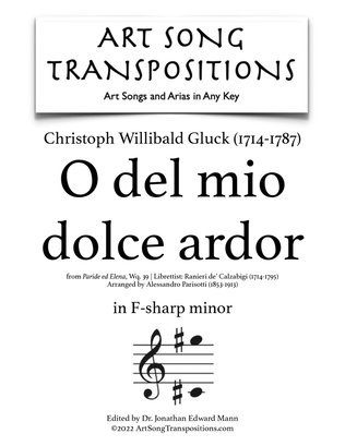 GLUCK: O del mio dolce ardor (transposed to F-sharp minor)