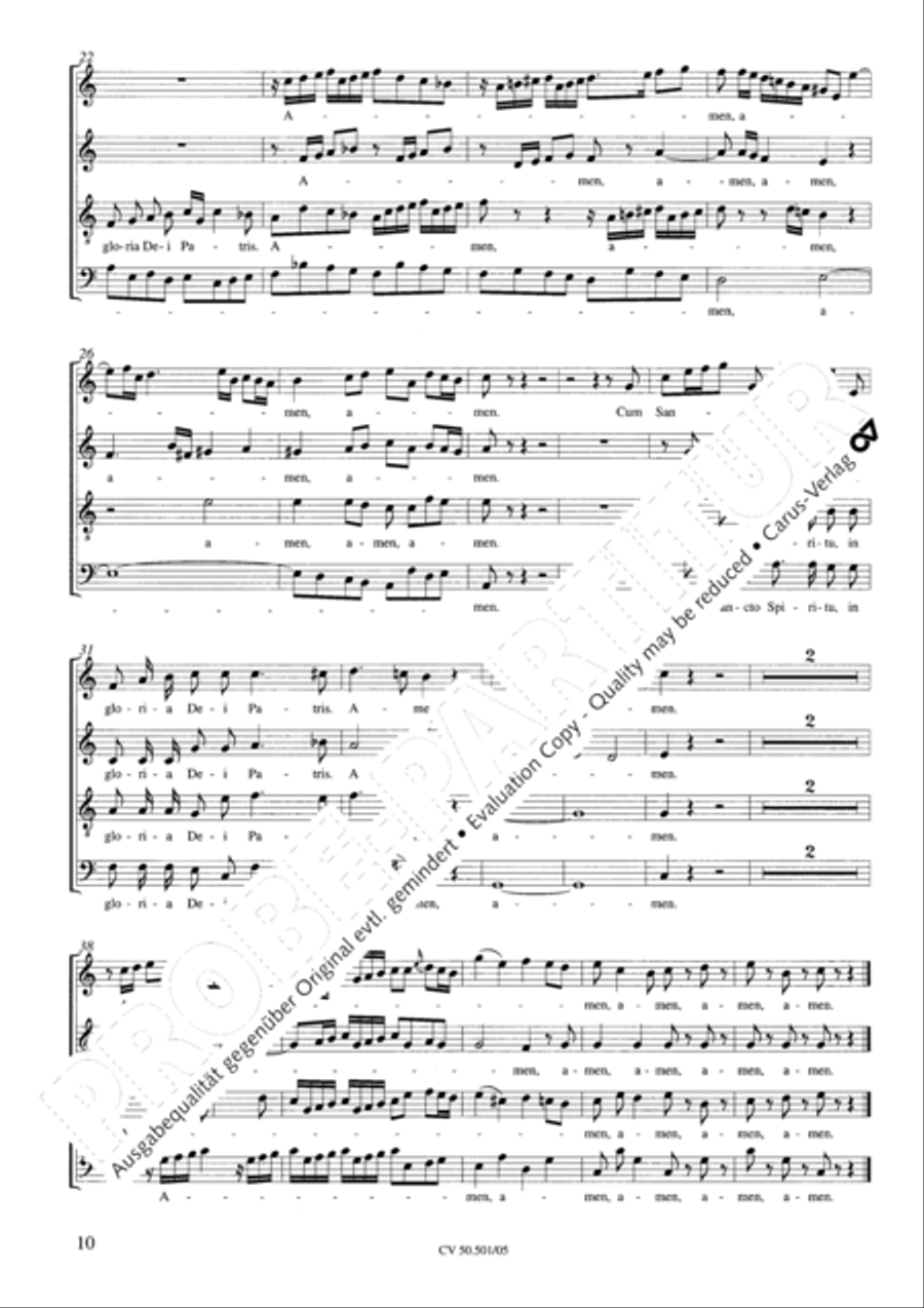 Mass in C Major 4-Part scores gallery preview page 11