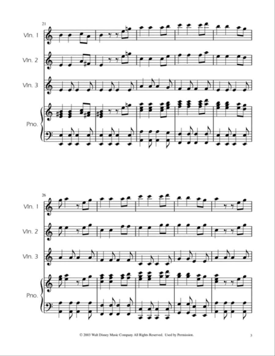 He's A Pirate He's A Pirate String Trio scores gallery preview page 3