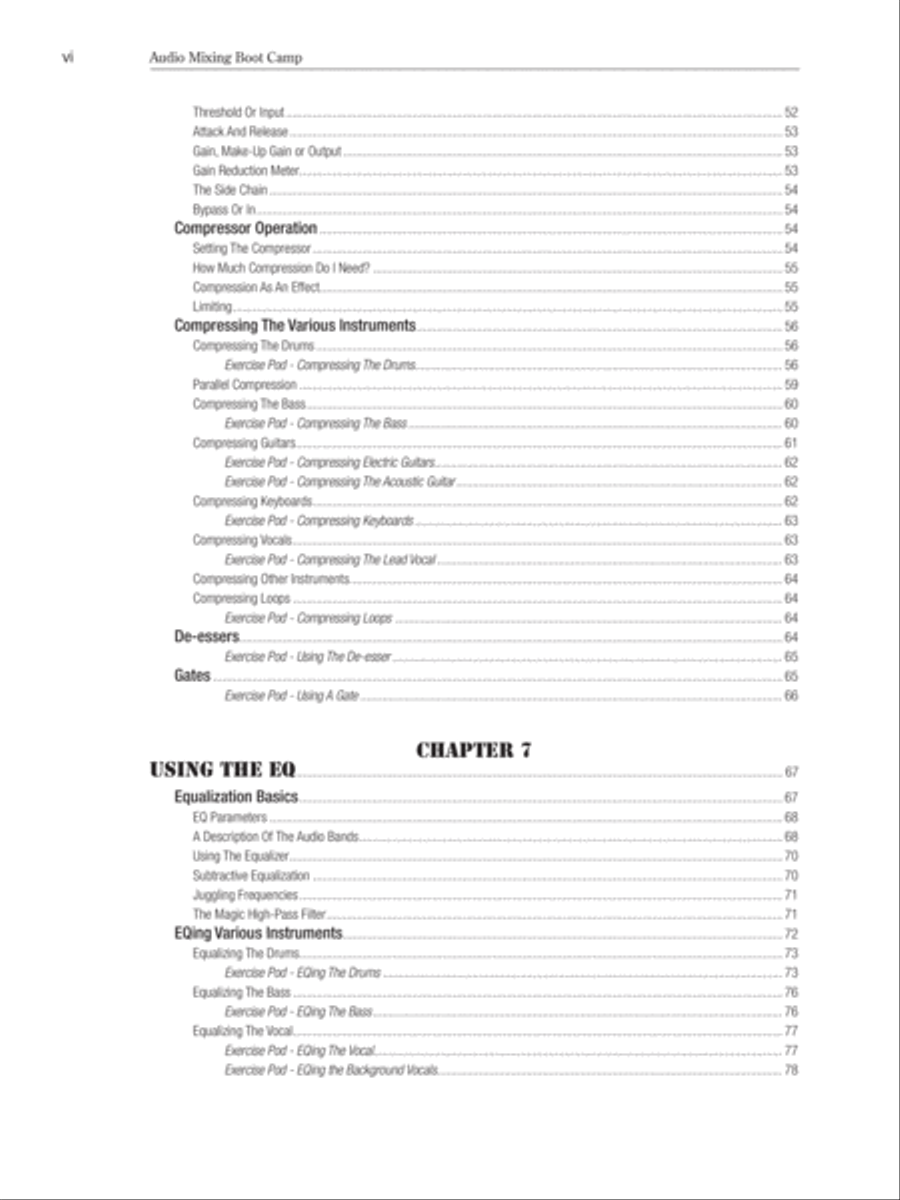 Audio Mixing Boot Camp Textbook scores gallery preview page 5