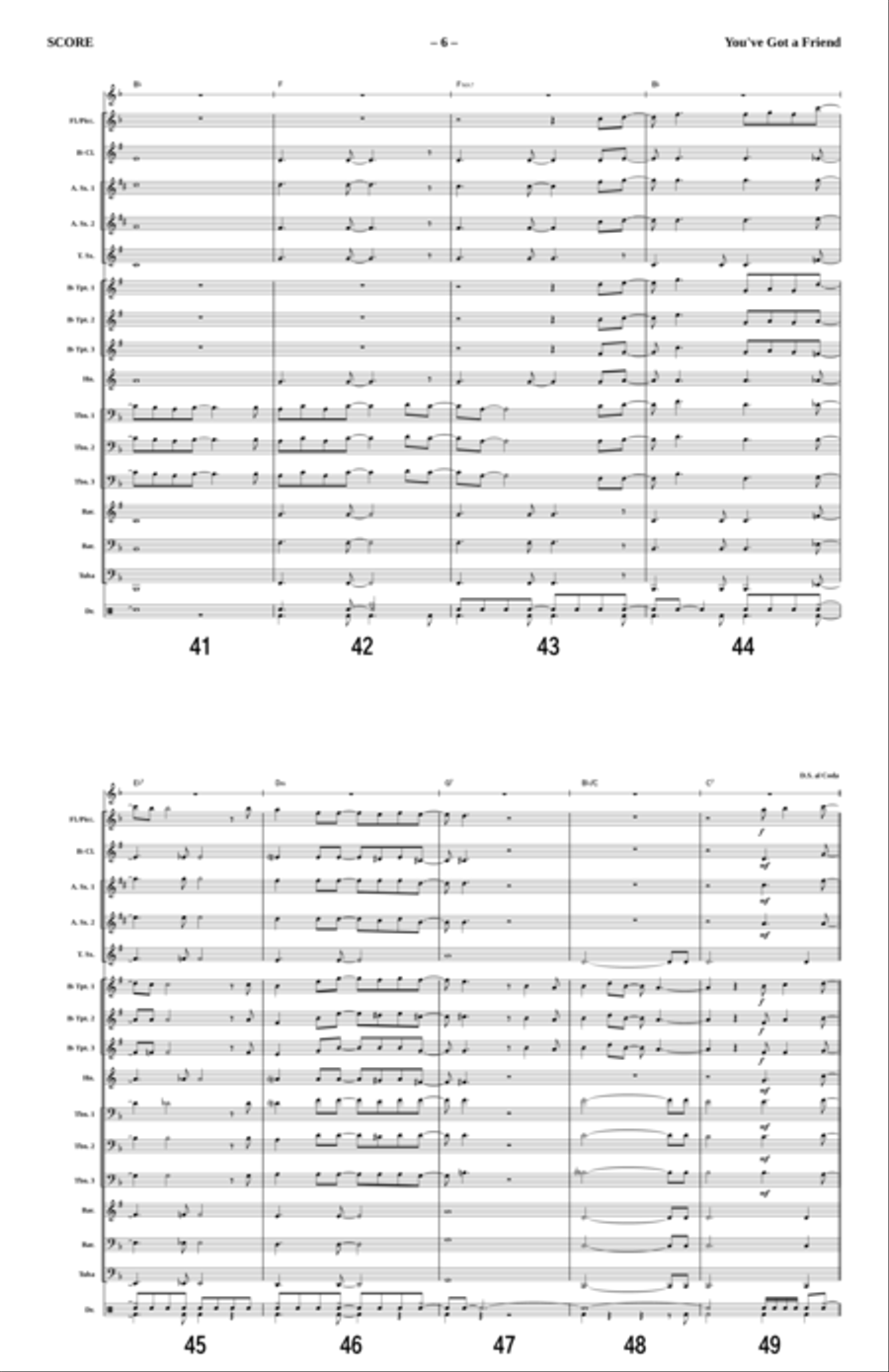 You've Got A Friend You've Got A Friend Marching Band scores gallery preview page 6