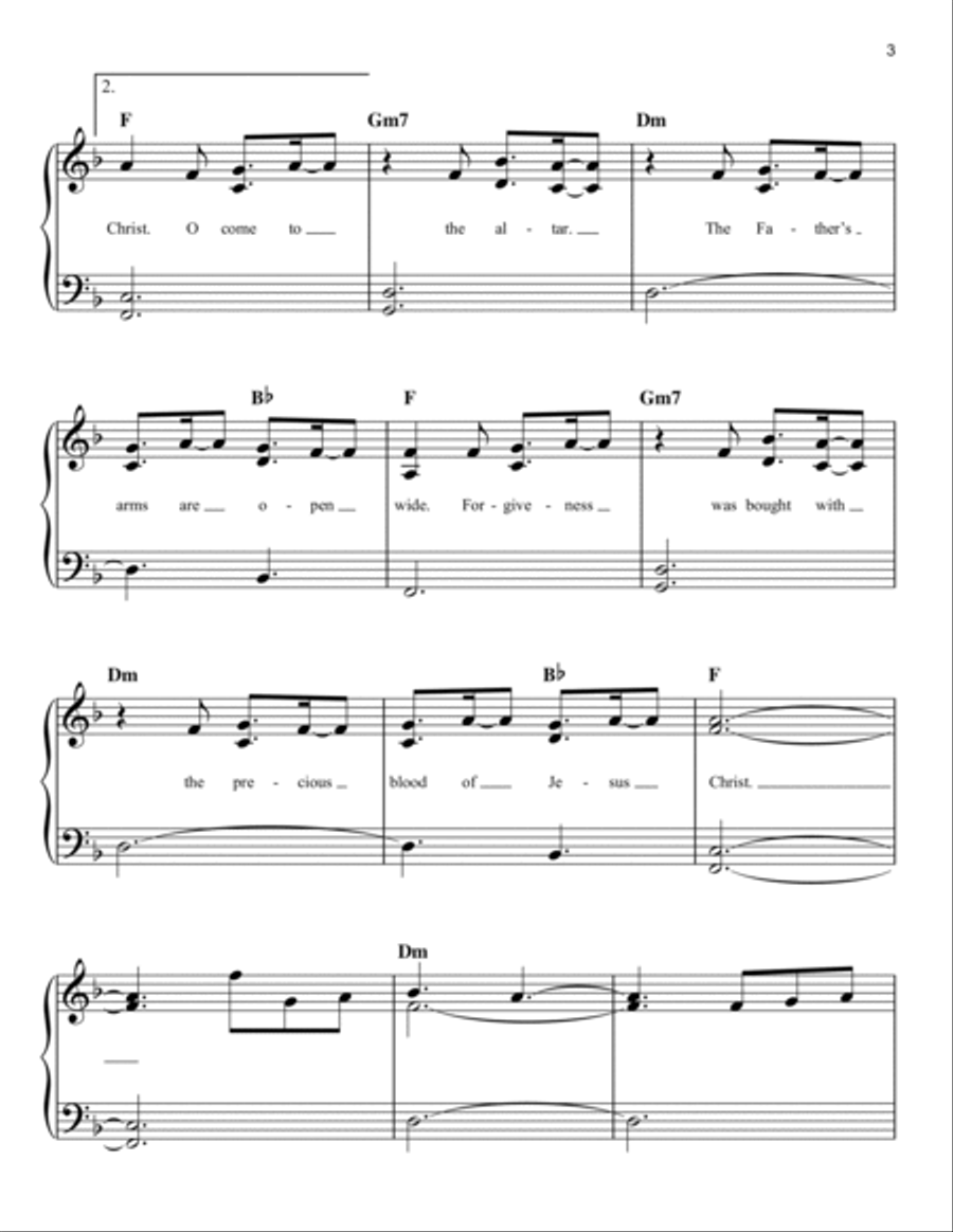 O Come To The Altar Easy Piano scores gallery preview page 3