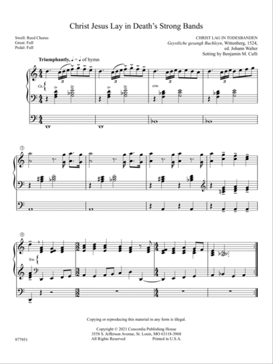 Hymn Tune Innovations: Eight Easy Chorale Preludes for All Seasons, Set 5 Organ scores gallery preview page 2