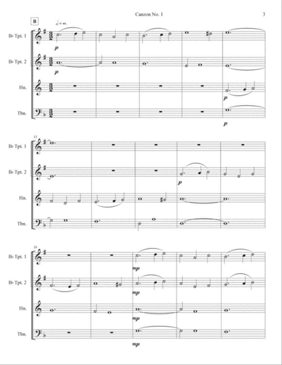 17 Brass Quartets from "Canzoni per sonare"
