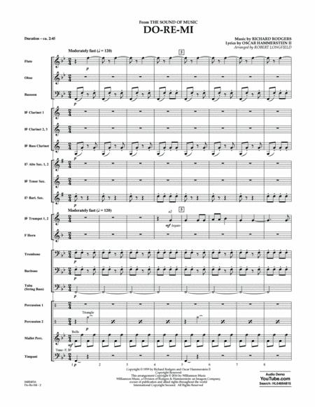 Do-Re-Mi (from The Sound of Music) - Conductor Score (Full Score)