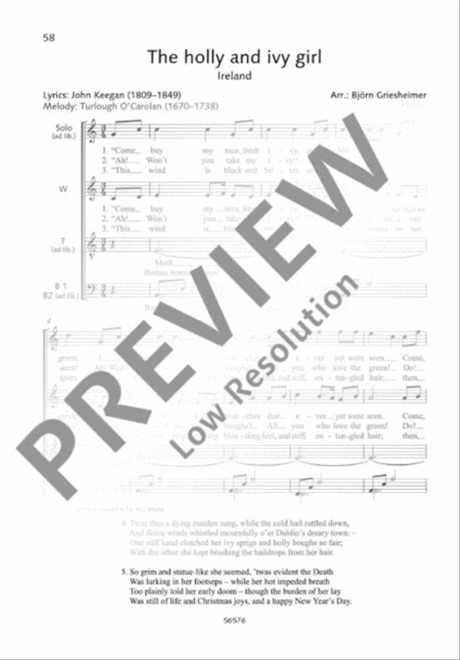 The holly and ivy girl Mixed Choir scores gallery preview page 2