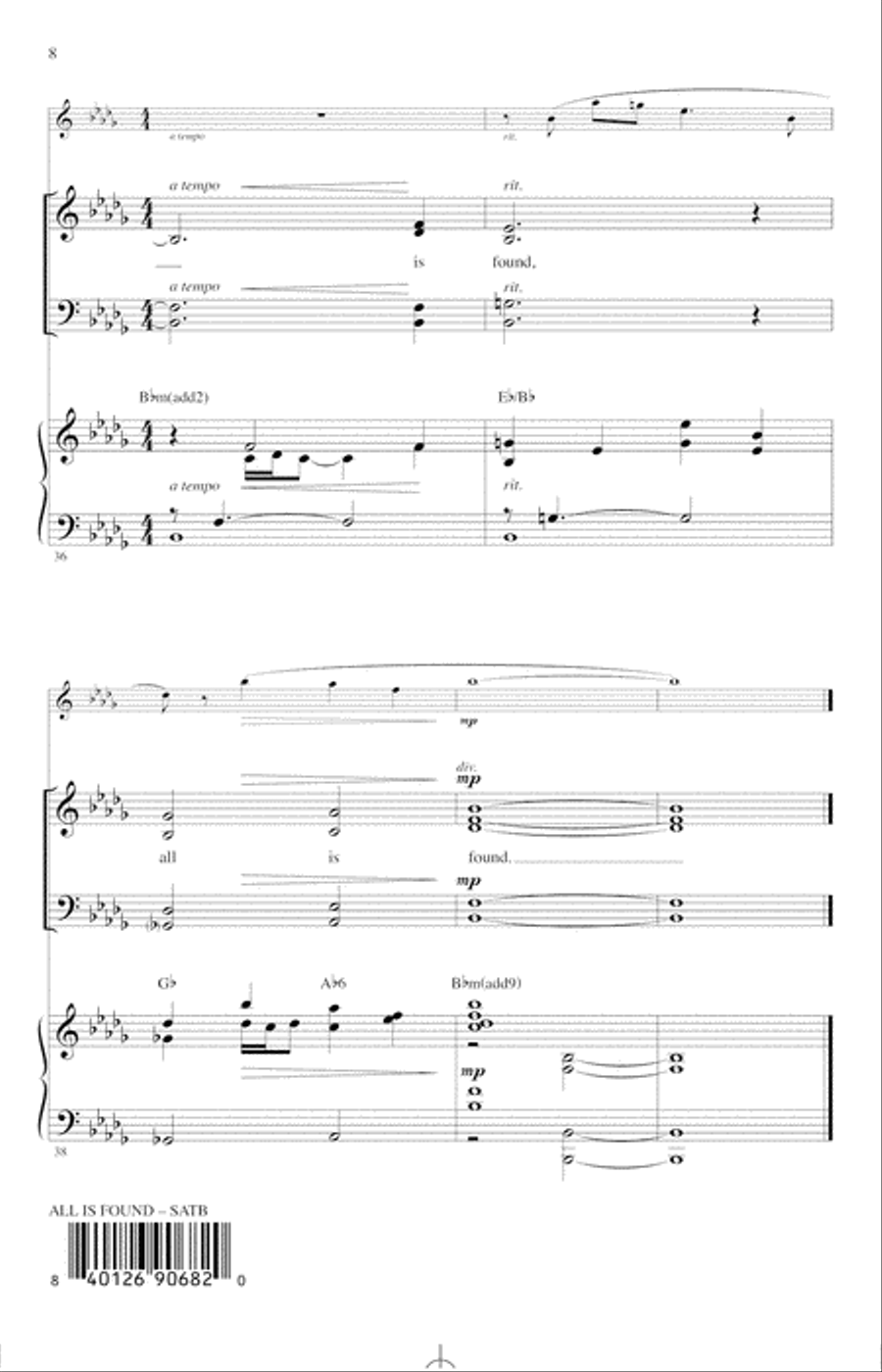 All Is Found (from Disney's Frozen 2) (arr. Mark Brymer) 4-Part scores gallery preview page 8
