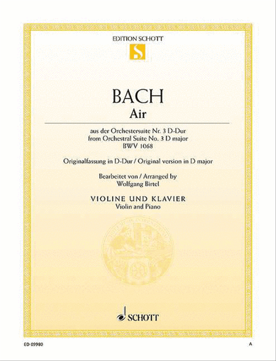 Air from Orchestral Suite No. 3 in D Major BWV 1068
