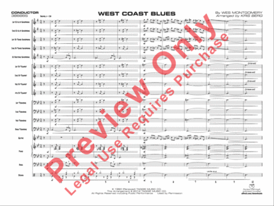 West Coast Blues West Coast Blues Jazz Ensemble scores gallery preview page 4
