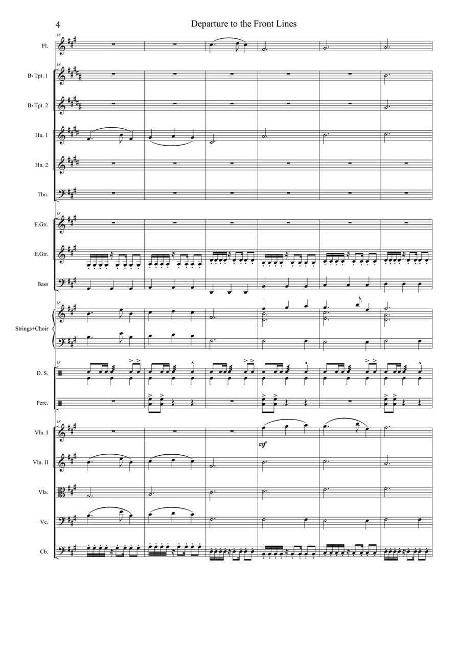 Departure To The Front Lines Chamber Orchestra scores gallery preview page 4
