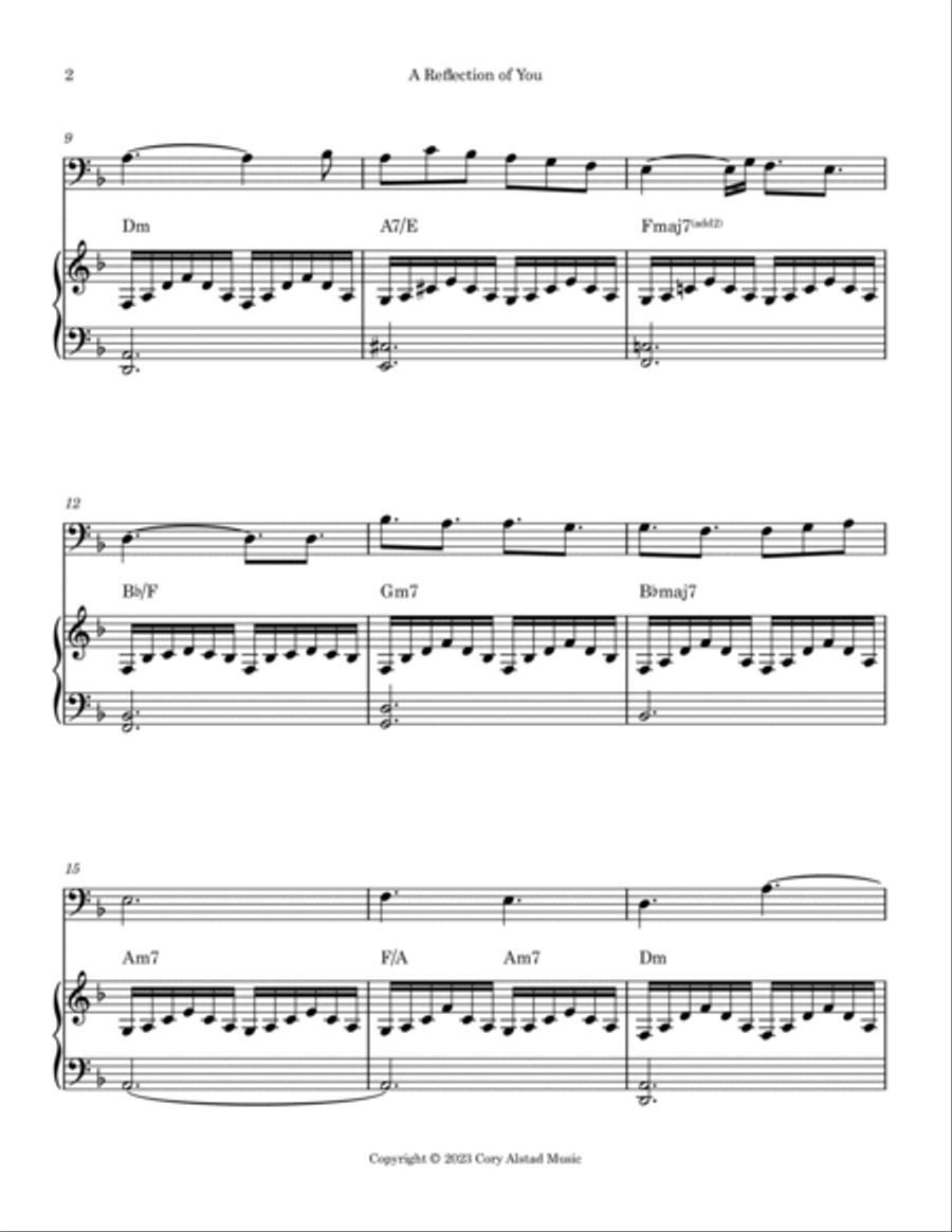 A Reflection of You Piano scores gallery preview page 2