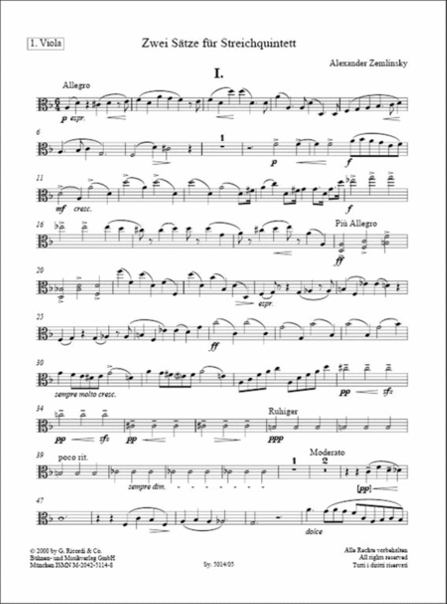 2 Sätze für Streichquintett String Quintet scores gallery preview page 2