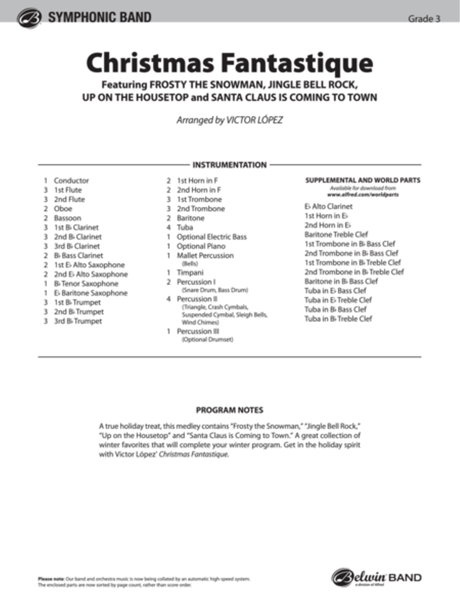 Christmas Fantastique (Medley) Concert Band scores gallery preview page 2