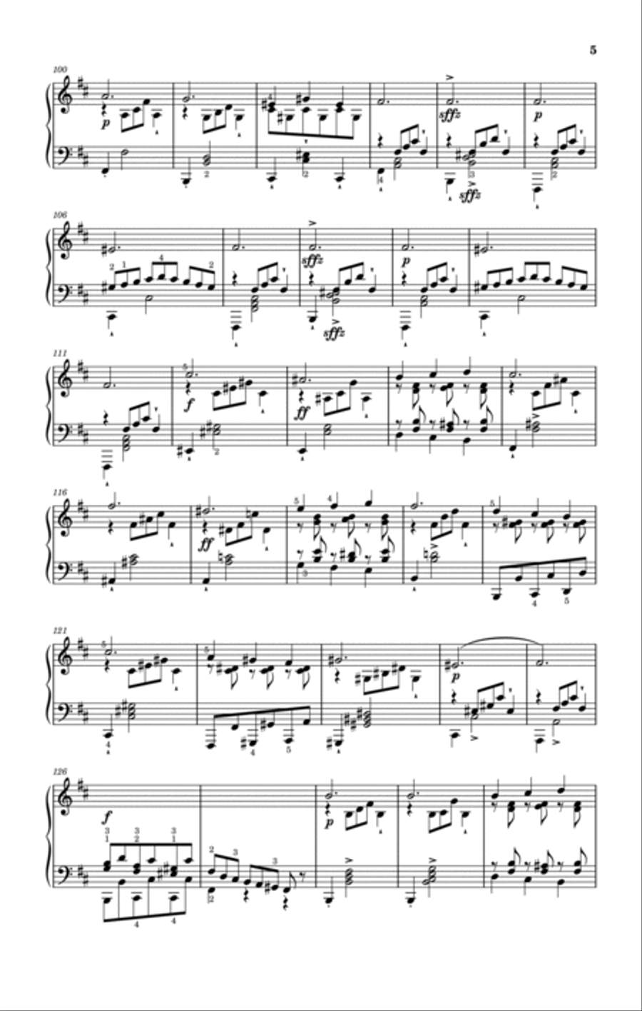 Schubert,Impromptu in E♭ Major,D.899 Op.90 No.2,For Piano Solo,With Fingering Piano Solo scores gallery preview page 5