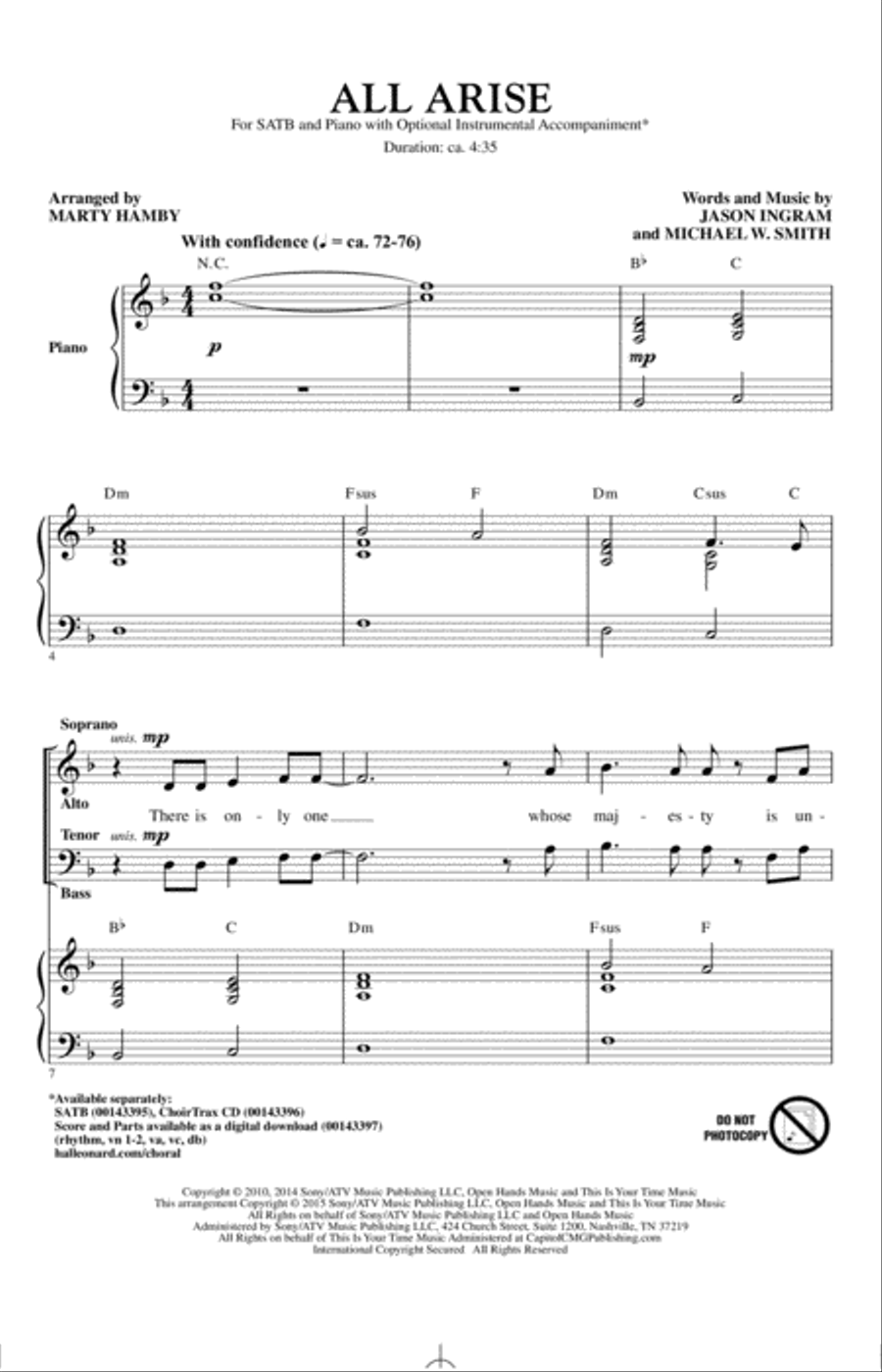 All Arise 4-Part scores gallery preview page 1