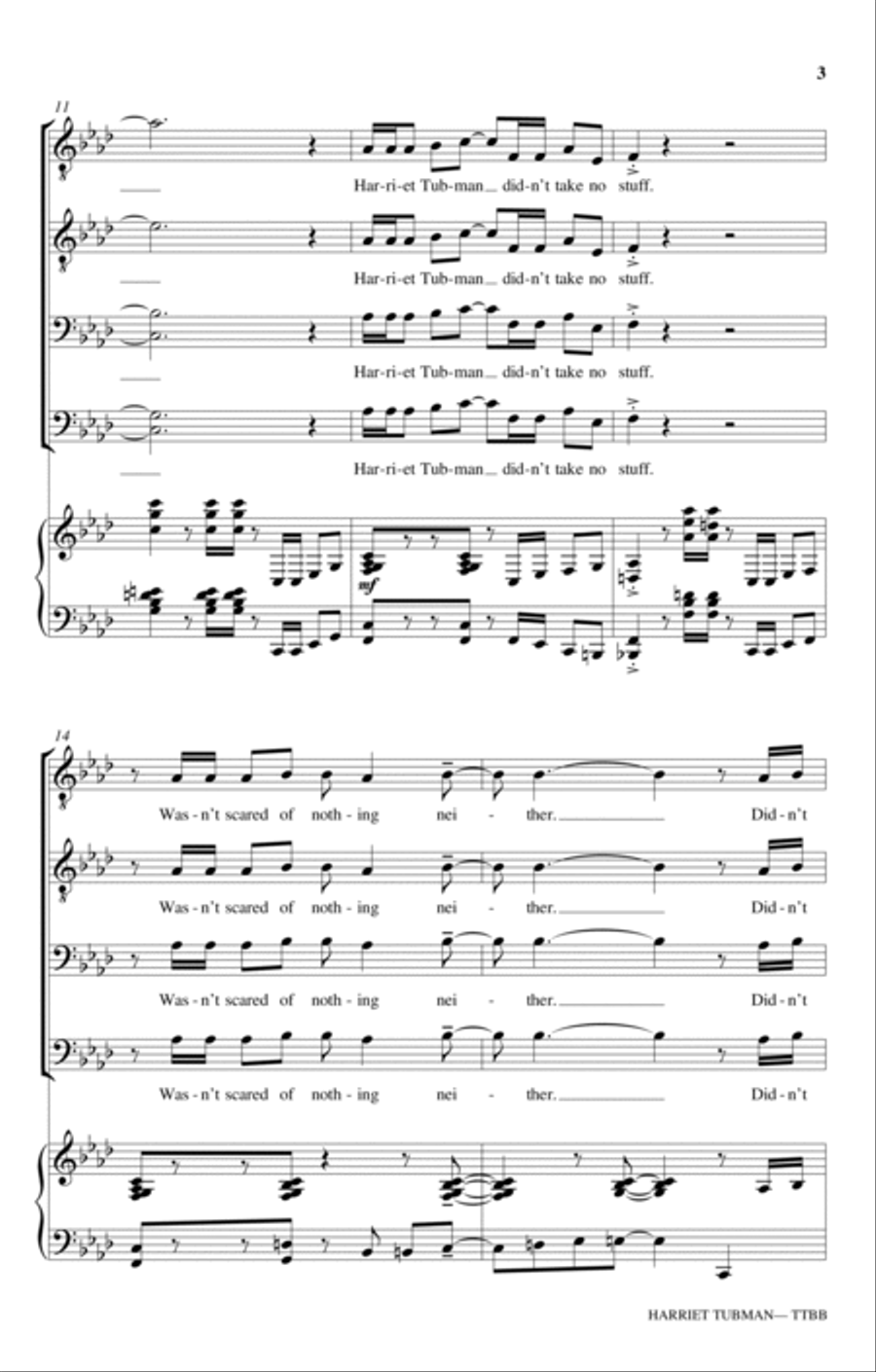 Harriet Tubman Harriet Tubman TTBB scores gallery preview page 3