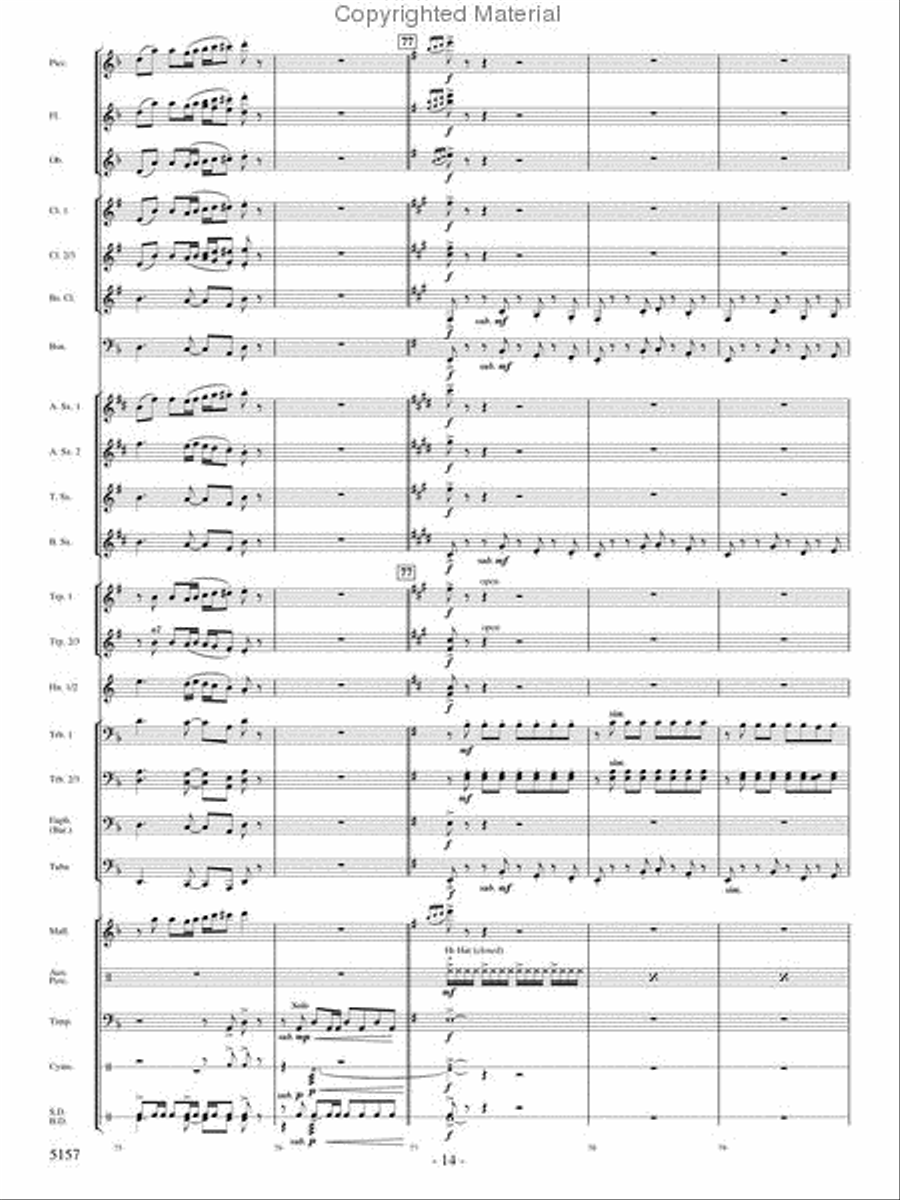 Fate of the Gods Fate of the Gods Concert Band scores gallery preview page 13