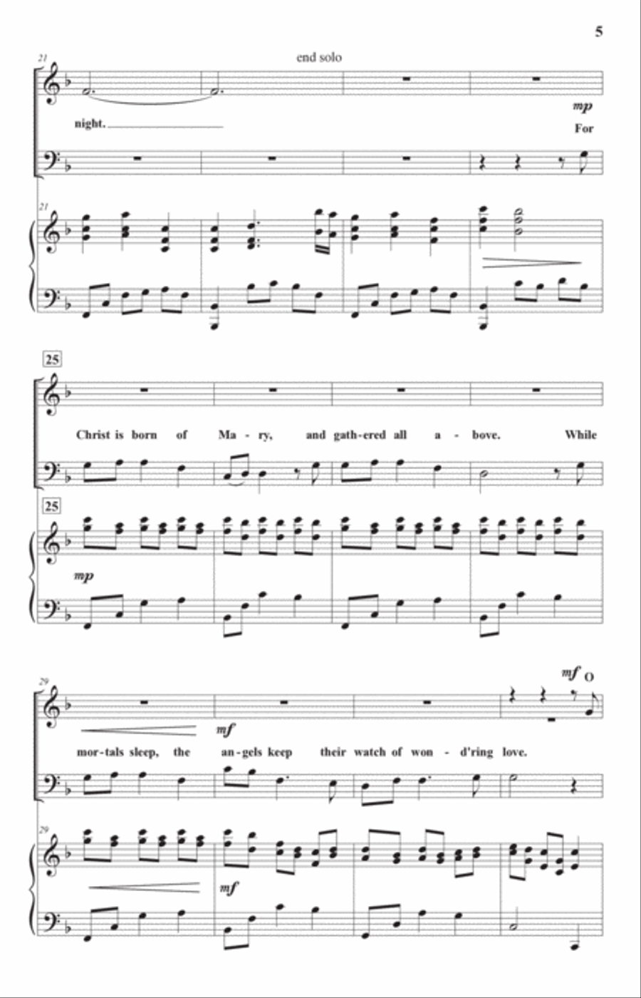 How Still We See Thee Lie SATB (O Little Town of Bethlehem) 4-Part scores gallery preview page 5