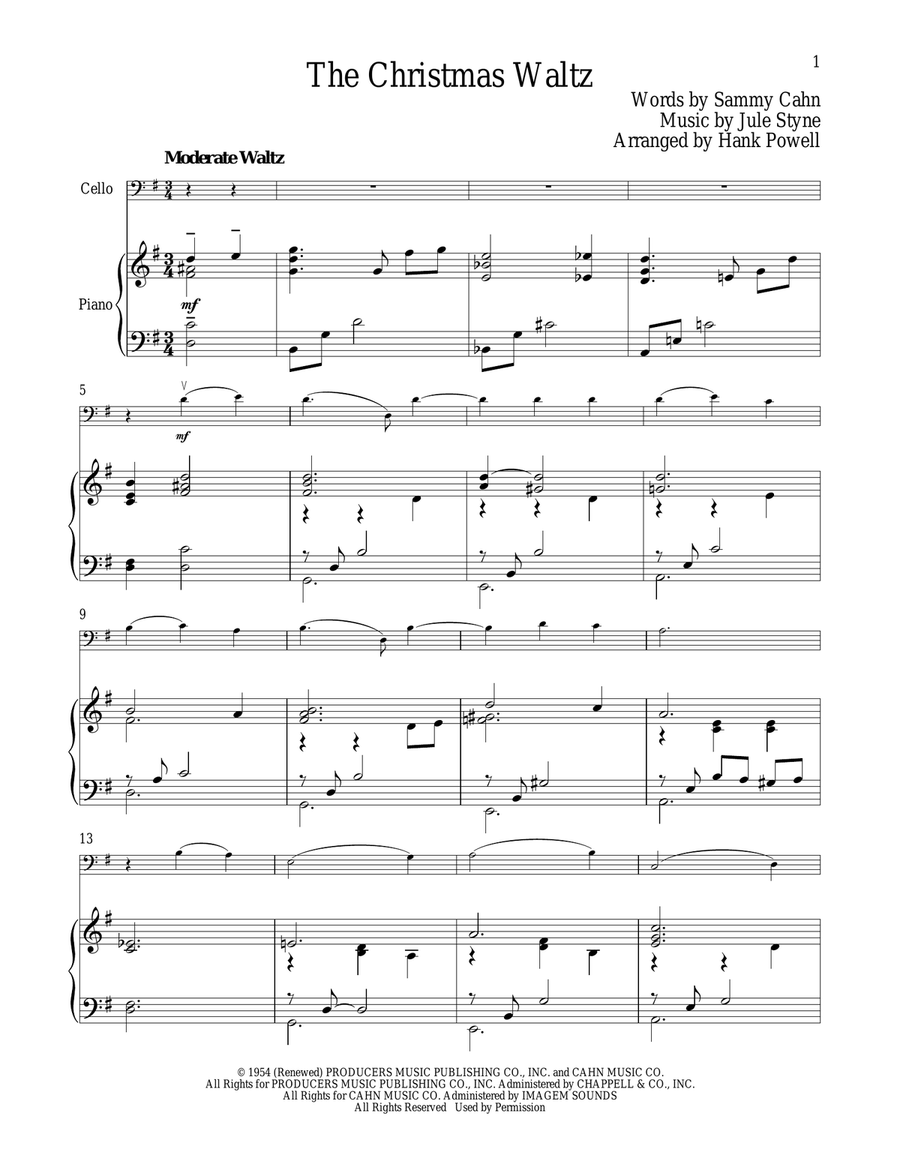 The Christmas Waltz Piano scores gallery preview page 1