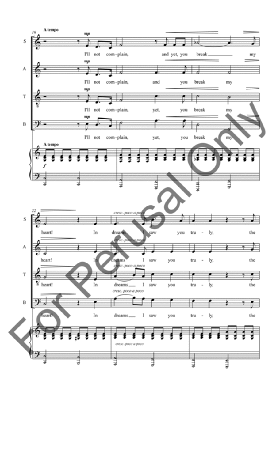 I'll Not Complain 4-Part scores gallery preview page 6
