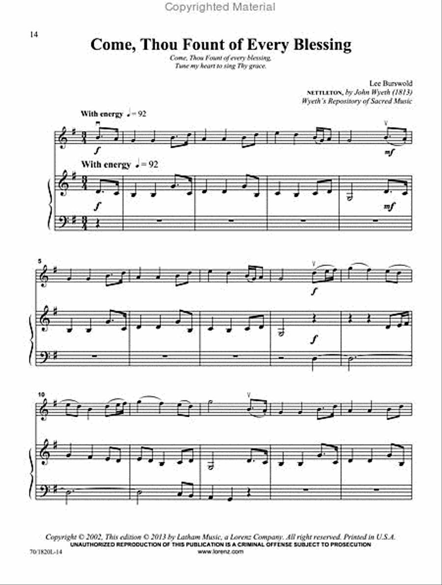 Praise Ye the Lord Violin Solo scores gallery preview page 5