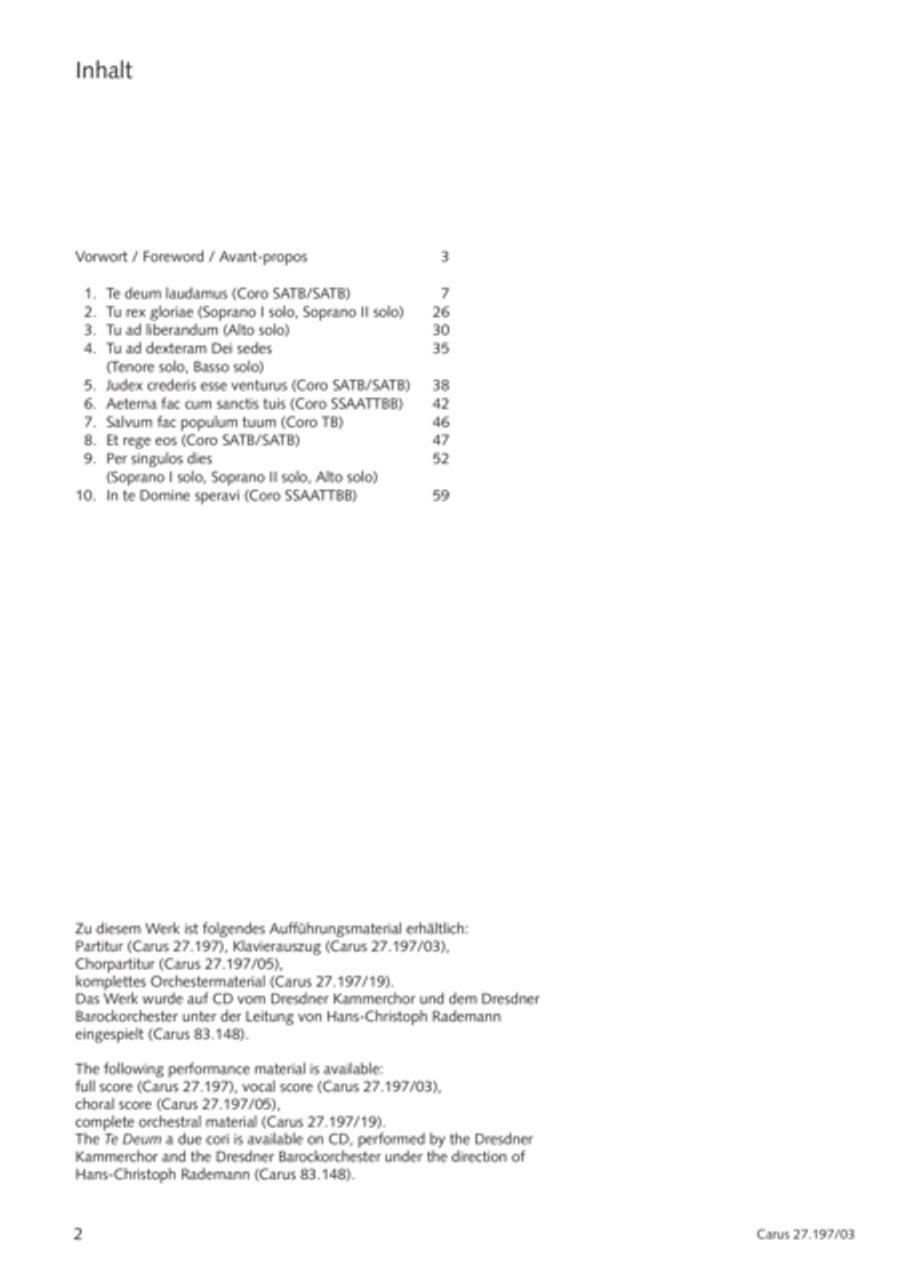 Te Deum in D a due cori SSATB scores gallery preview page 3